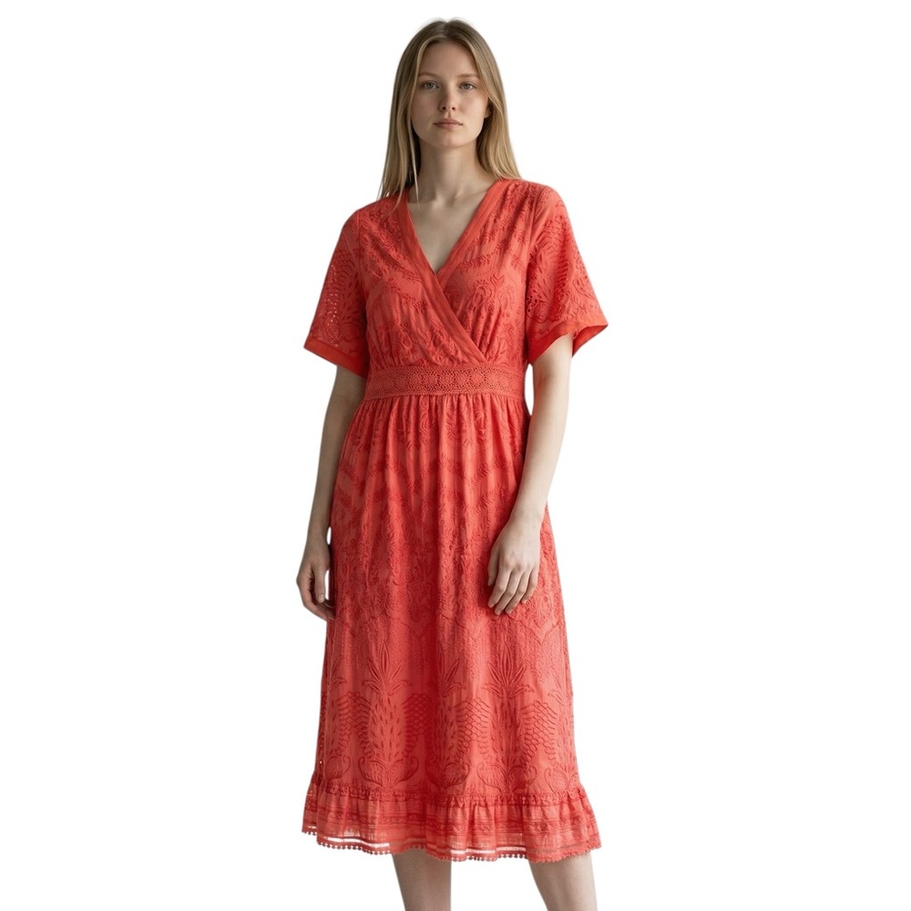 Farm Rio Devore Midi Dress SZ Large Petite